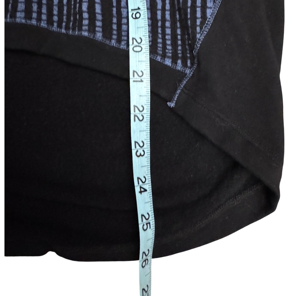 Capote Hi-Low Textured Sweater Black Blue Size Small Boho Oversized - Picture 6 of 7